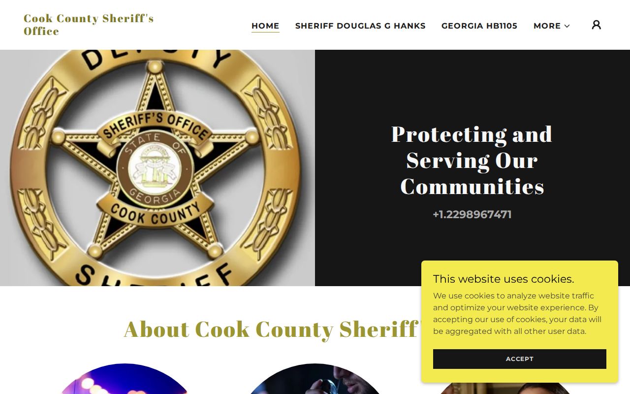 Cook County Sheriff website contact navigation with no verified online jail roster